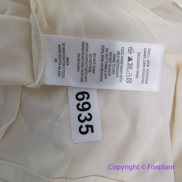 NEW Maya Deluxe Maya Bridal v neck maxi tulle dress with tonal delicate sequin 6 - Picture 16 of 16